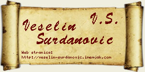 Veselin Surdanović vizit kartica